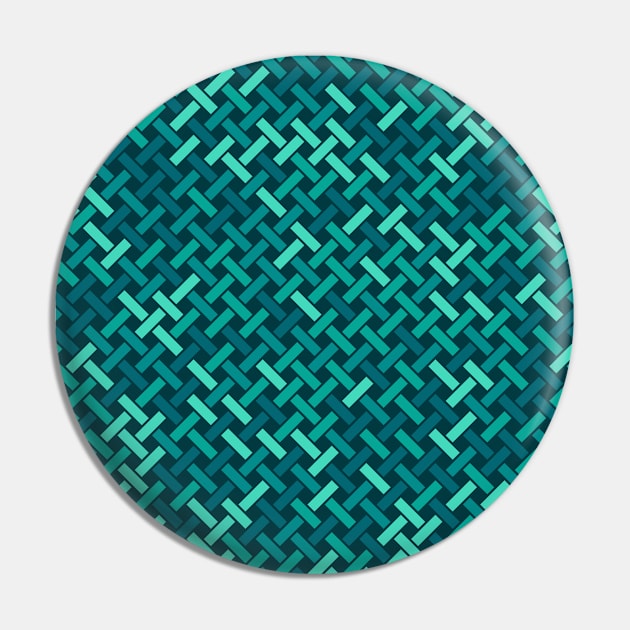 Weave Pattern (Teal) Pin by John Uttley