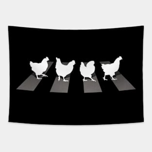 Chickens Crossing The Road Tapestry