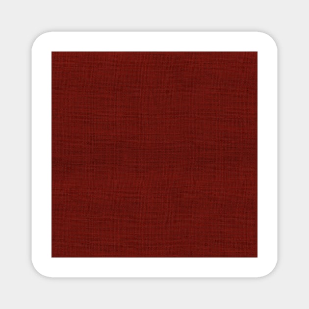 Dark Red Christmas Burlap Cloth Magnet by podartist