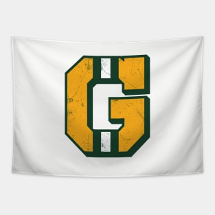 Green Bay G, vintage - white 2 Tapestry