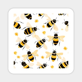 Honeycomb and Bee Pattern 9 Magnet