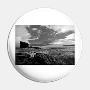 Collywell Bay Storm in B&W Pin