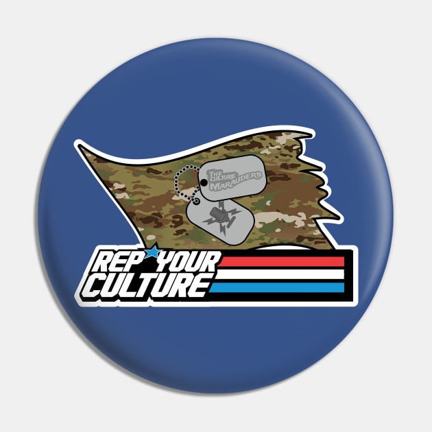 The Rep Your Culture Line: Military Service Pin by The Culture Marauders