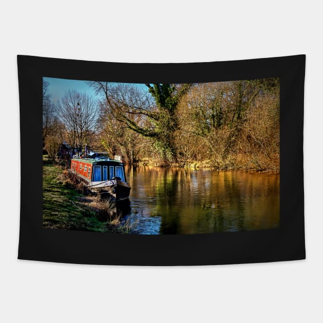 The Kennet In January Sunshine Tapestry by IanWL