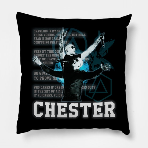Chester Bennington t shirt Pillow by Sltees