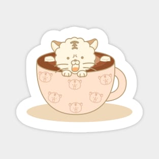 Marshmallow and cat hot chocolate Magnet