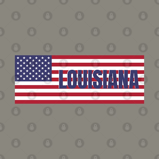 Louisiana State in American Flag by aybe7elf