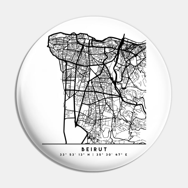 BEIRUT LEBANON BLACK CITY STREET MAP ART Pin by deificusArt