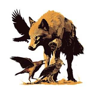 wolf and crows T-Shirt