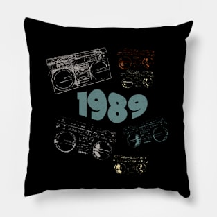 1989 on retro music Pillow