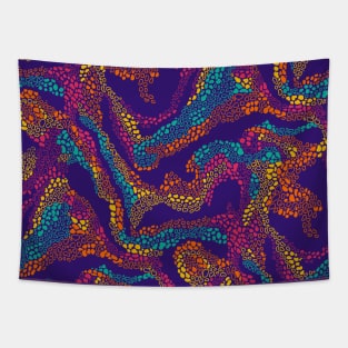 Rainbow Beach Waves Tapestry