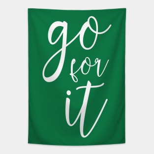 Go for it (white) Tapestry