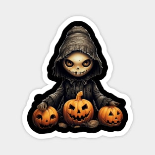 Evil Pumpkin Doll Halloween Magnet