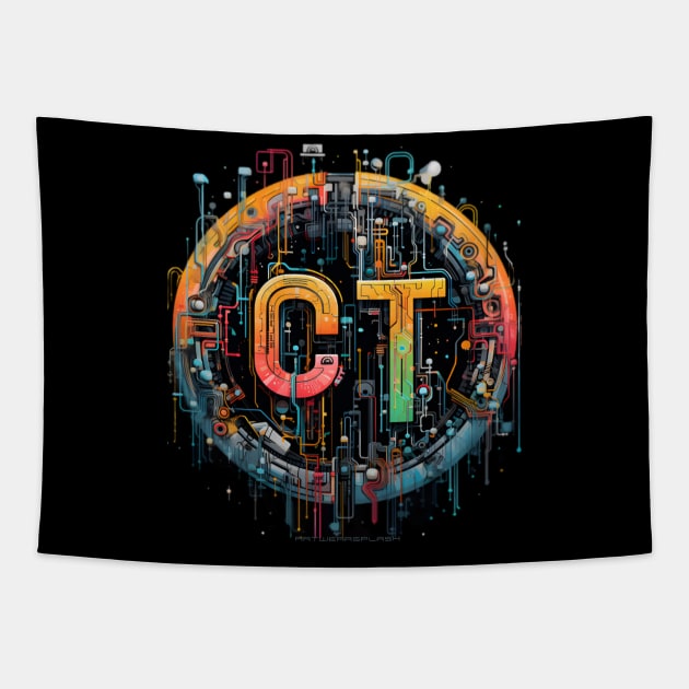 Cyber techno Tapestry by ArtWearSplash