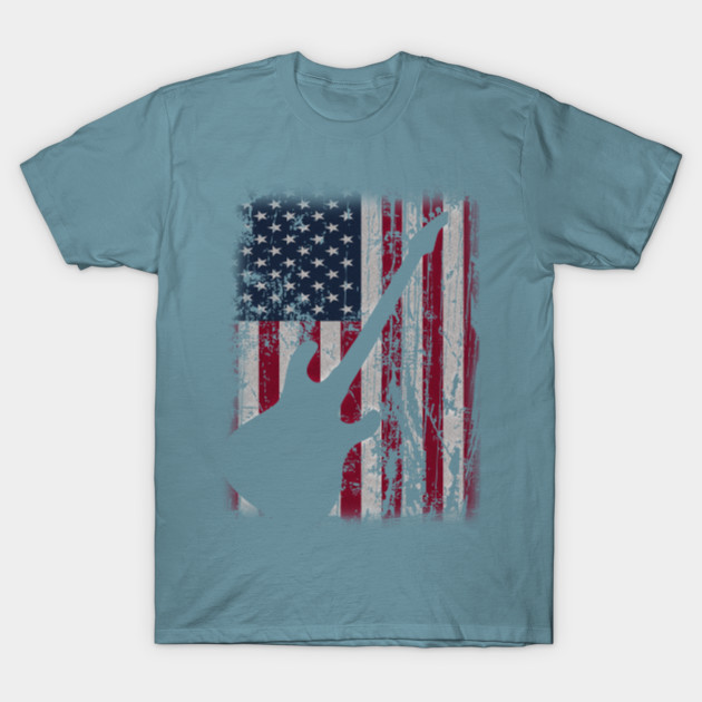Disover American Flag Patriotic Guitar Musician - Guitar - T-Shirt
