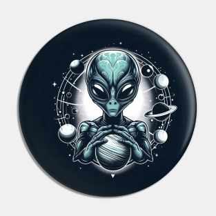 Alien art Pin