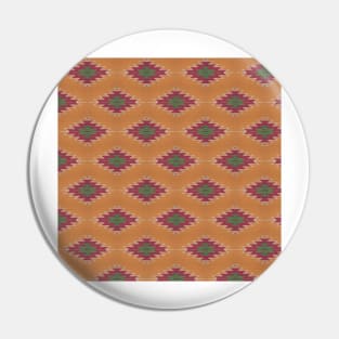 Digitized Aztec Navajo , Kilim Diamond  Pattern Pin