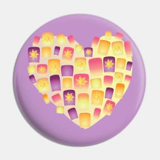 Lantern Hearts Pin