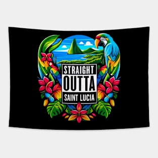 Straight Outta Saint Lucia Tapestry