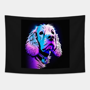 Neon Clumber Spaniel Tapestry