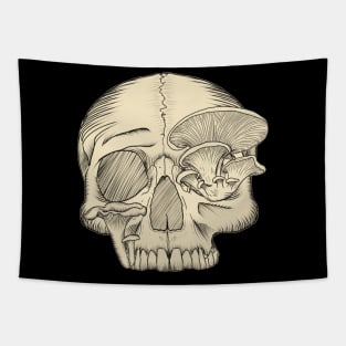 Mushroom skull Tapestry