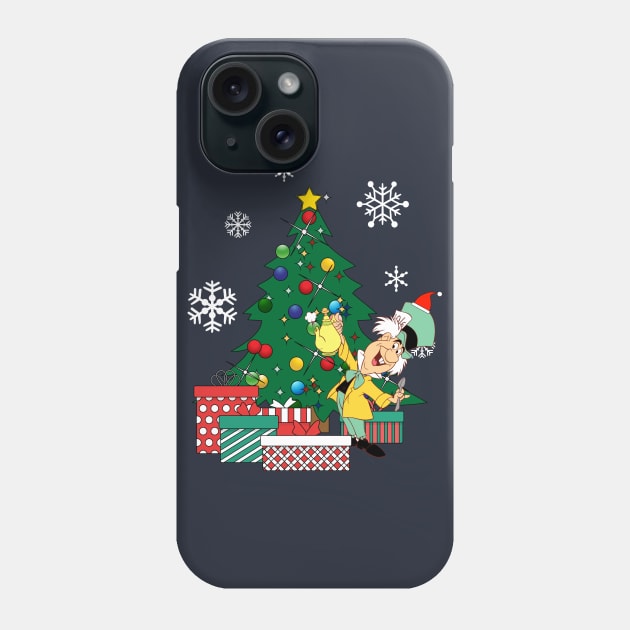 The Mad Hatter Around The Christmas Tree Phone Case by Nova5