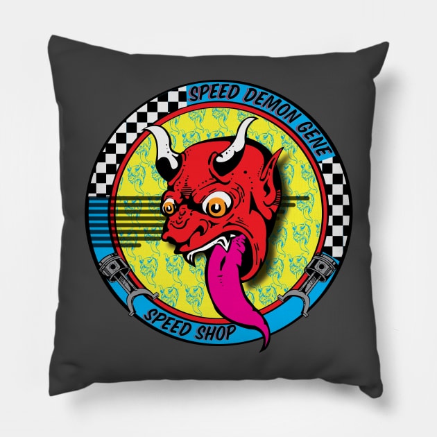 Speed Demon Gene Pillow by Chantage Jones