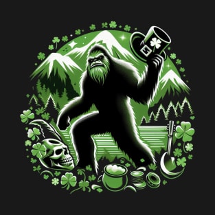 St Patricks Day Bigfoot Sasquatch Saint Paddys Irish T-Shirt