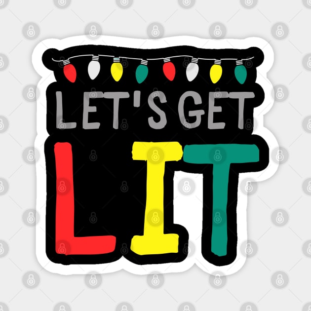 Funny Hanukkah Let's Get Lit Chanukah Funny Jewish Holiday Magnet by rhazi mode plagget