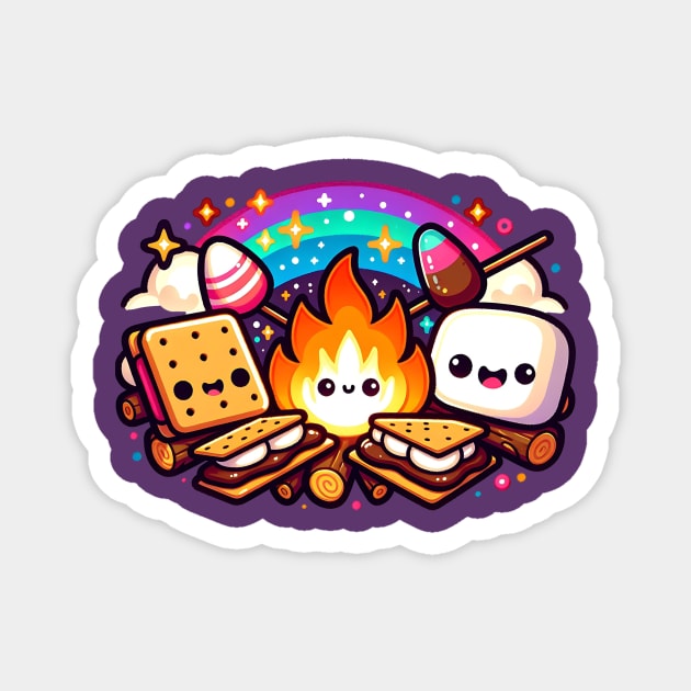 Kawaii S'mores and Rainbow Magnet by Teresa's Store 1