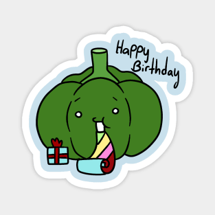 Happpy Birthday - Green Bell Pepper Magnet