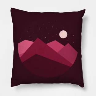 Nightscape in red Pillow