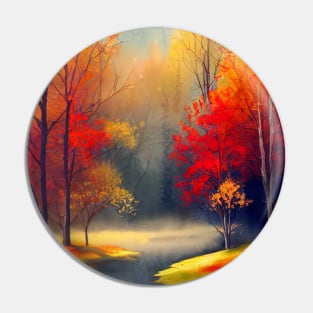 Colorful Autumn Landscape Watercolor 25 Pin