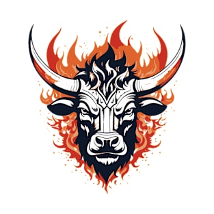 Fierce Taurus Bull - Graphic Design T-Shirt