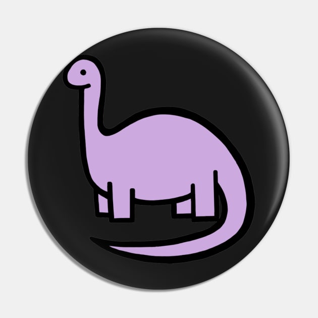 Lilac Dinosaur on Pastel Pink Pin by UndrDesertMoons