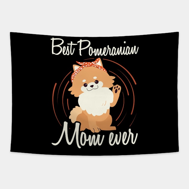 Pomeranian Mom | Dog Owner Pom Tapestry by Streetwear KKS