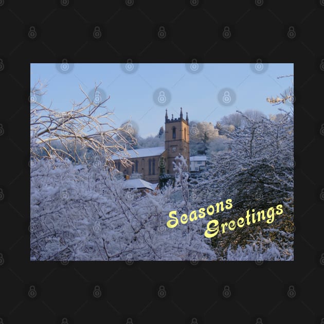 Seasons Greetings Winter Church St Michaels Ironbridge by jalfc46