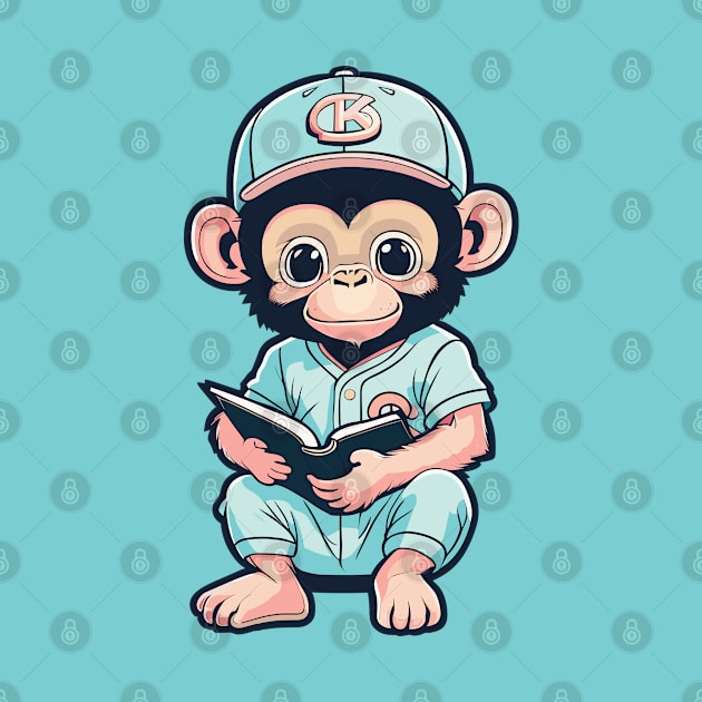 Monkey Baseball Player by anderleao