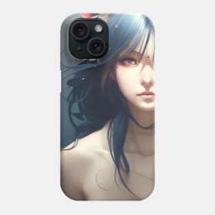 Beaux Animes Art Girl Illustration Design with flowers Phone Case