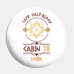 Cabin #18 in Camp Half Blood, Child of Hebe – Percy Jackson inspired design Pin