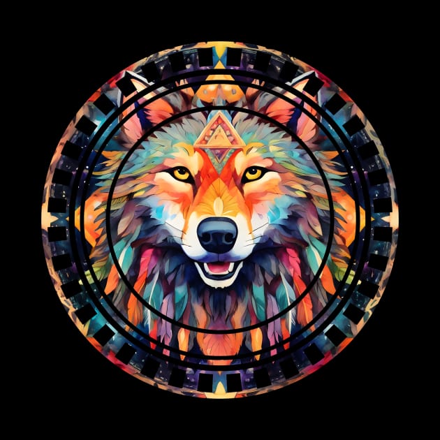 Fire Wolf Mandala by InkedSafari