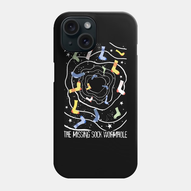 The Missing Sock Wormhole Phone Case by Scratch