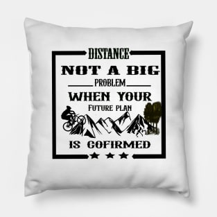 Distance relation white shirt design Pillow