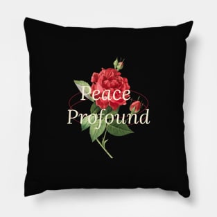 Peace Profound Rosicrucian Rose Pillow