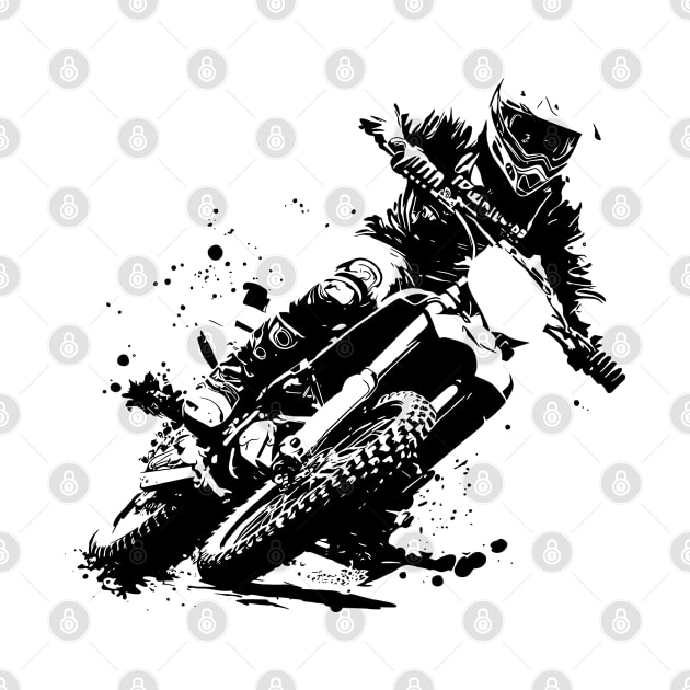 Vintage Motocross Rider by Barking Boutique