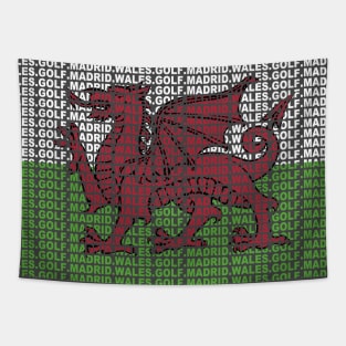 Wales Golf Madrid - Flag Tapestry