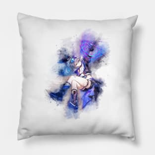 Silver Wolf - Honkai Star Rail (Watercolor) Pillow