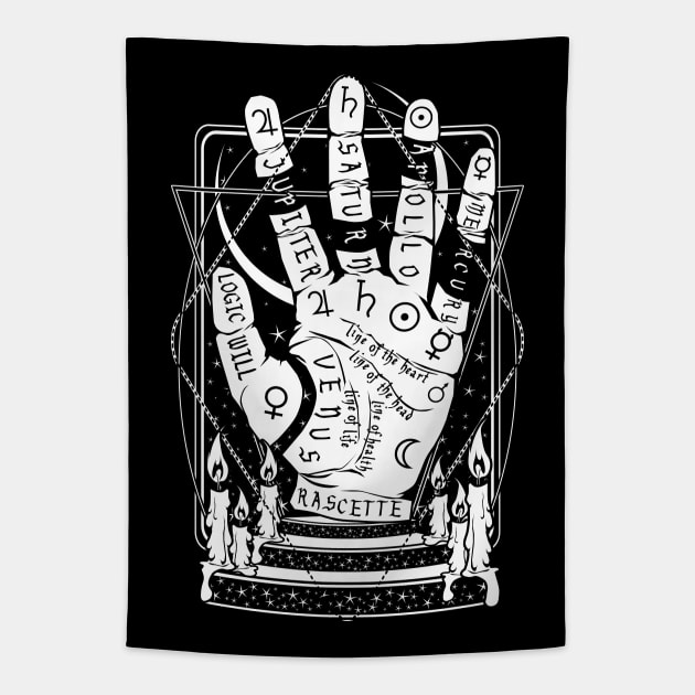 Palm Reading Fortune Teller Tapestry TeePublic