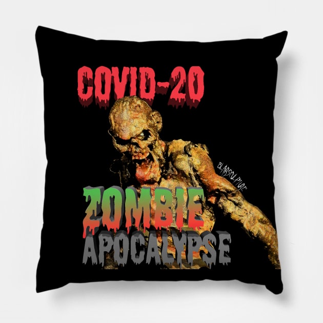 Covid-20 Zombie Apocalypse Pillow by Blairsculpture