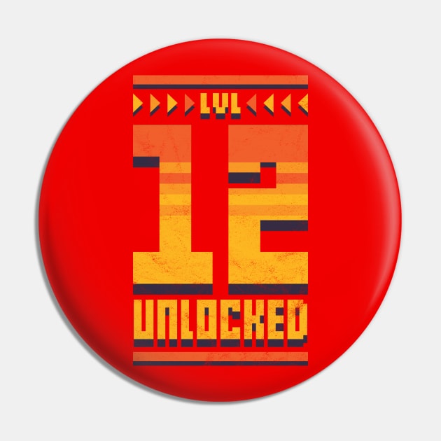 Level Up 12 Birthday Game Pin by avshirtnation